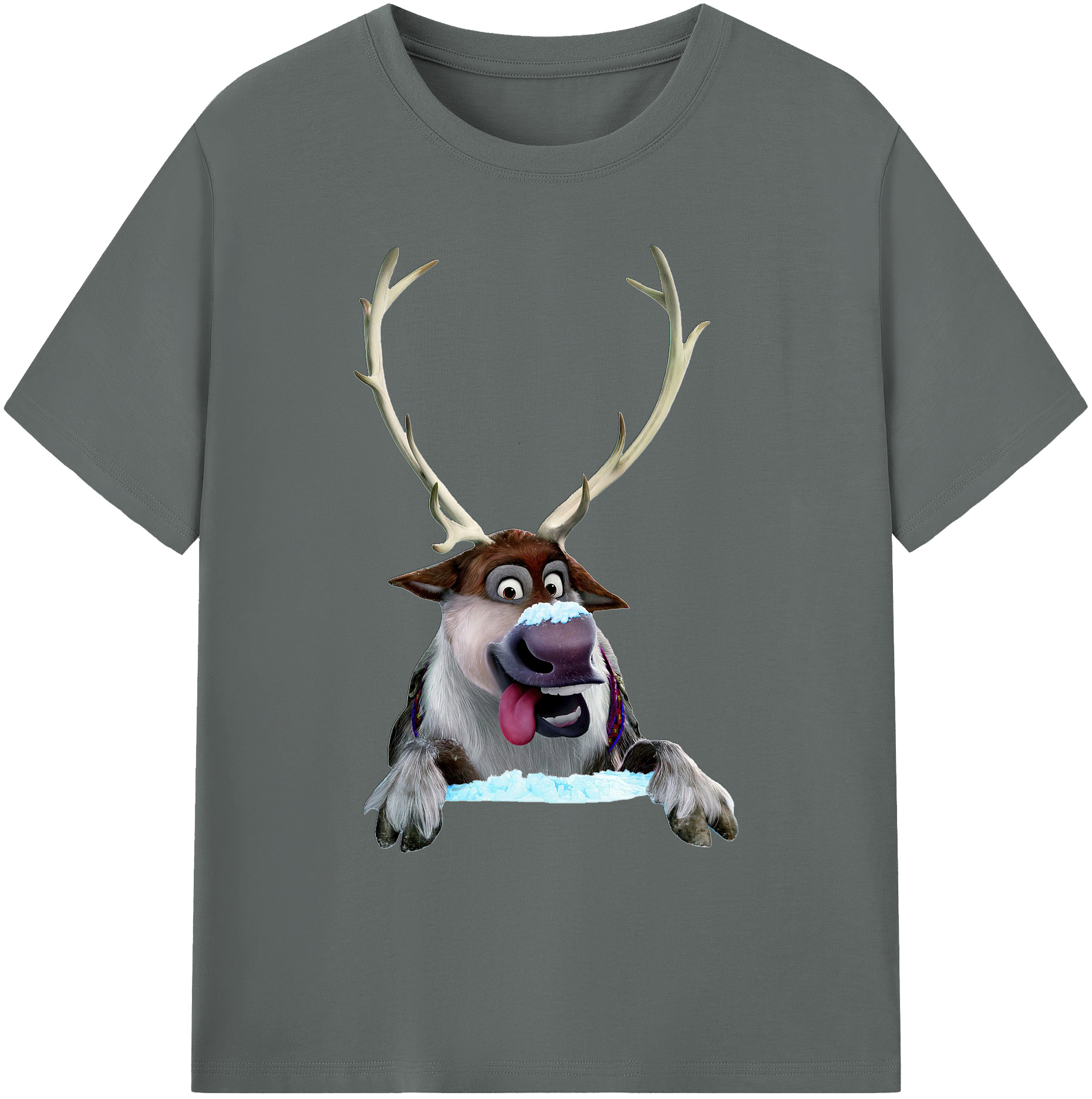 （画像用） アナと雪の女王 アンナ エルサ Frozen Anna Elsa 綿100％ メンズ半袖Tシャツ｜肌触りやわらか＆通気性